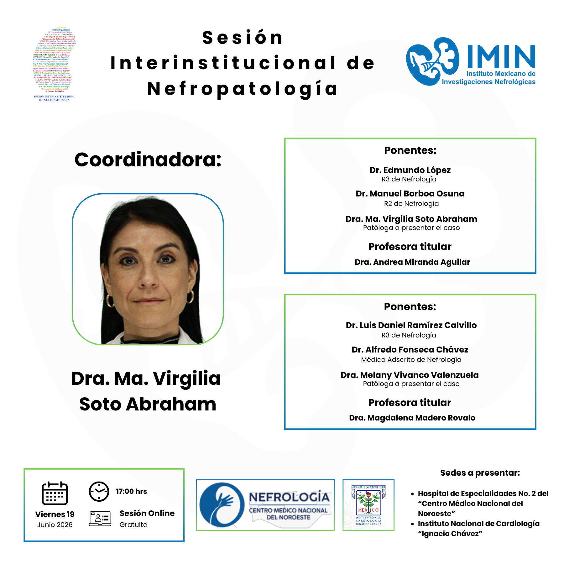 Sesión Interinstitucional de Nefropatología