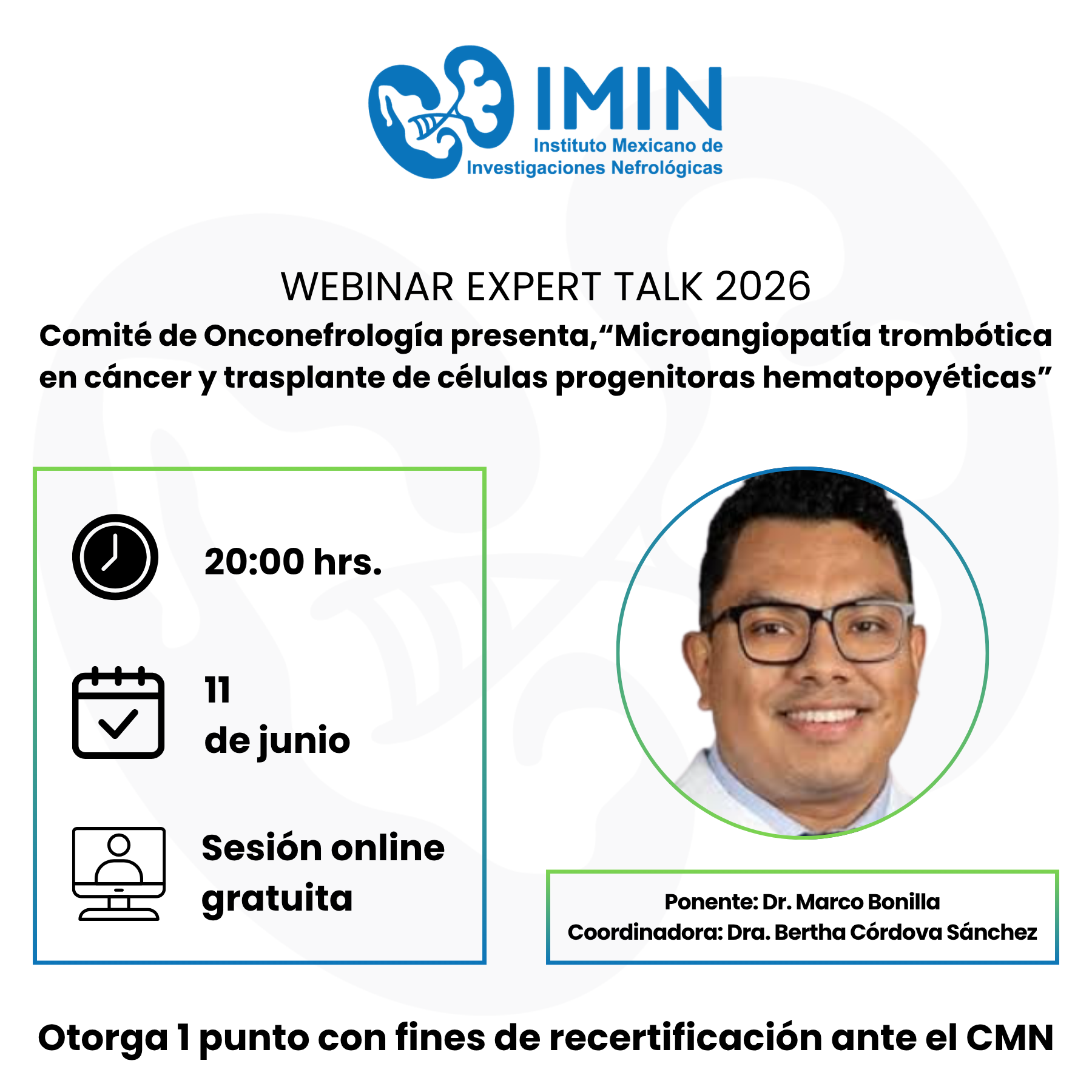 Webinar: Expert Talk - "Microangiopatía trombótica en cáncer y trasplante de células progenitoras hematopoyéticas"