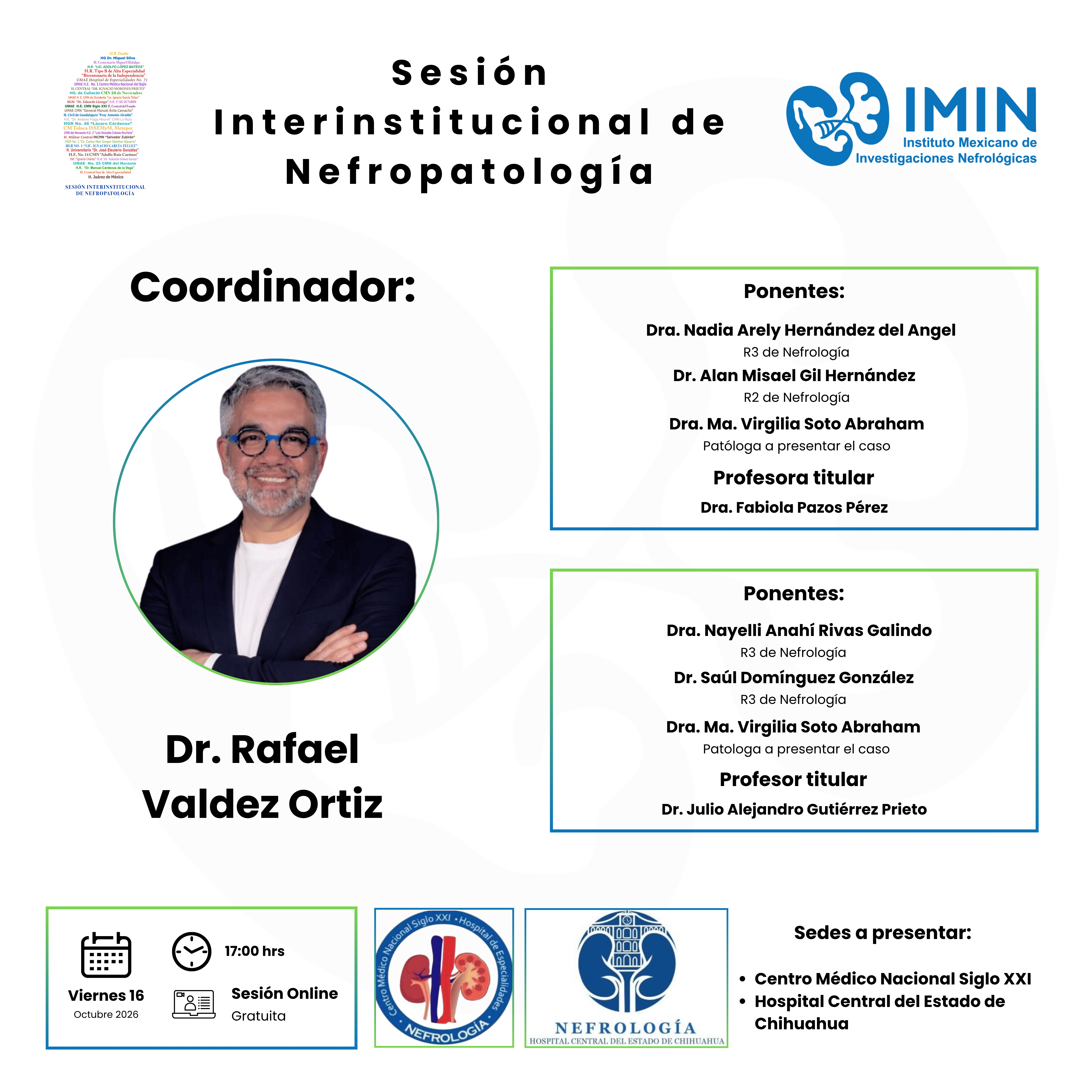 Sesión Interinstitucional de Nefropatología