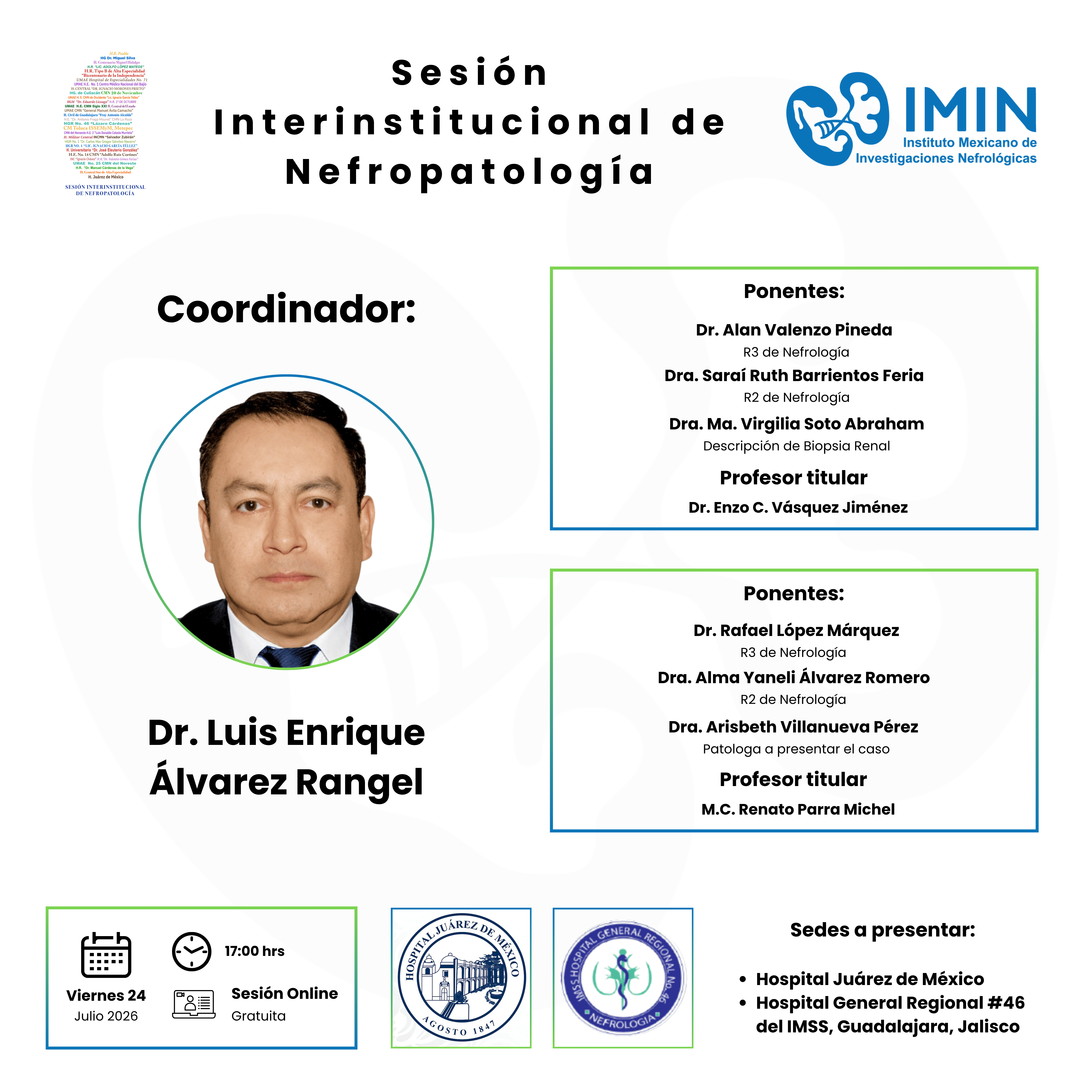 Sesión Interinstitucional de Nefropatología